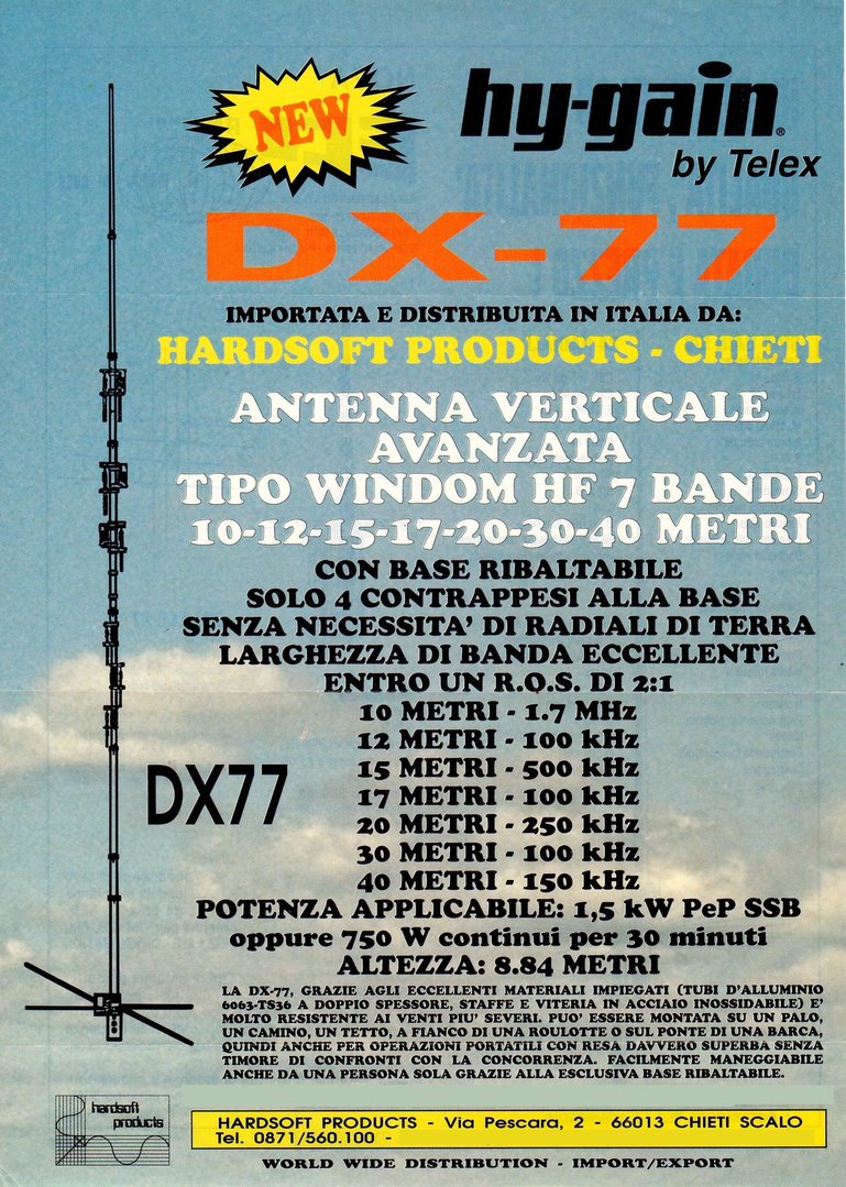 HY-GAIN - DX-77 - 7 BAND 10-40 METERS ANTENNA