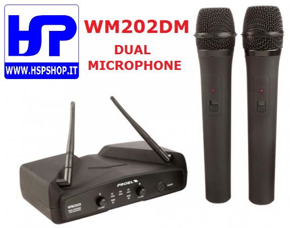 PROEL - WM202DM - DUAL WIRELESS MICROPHONE