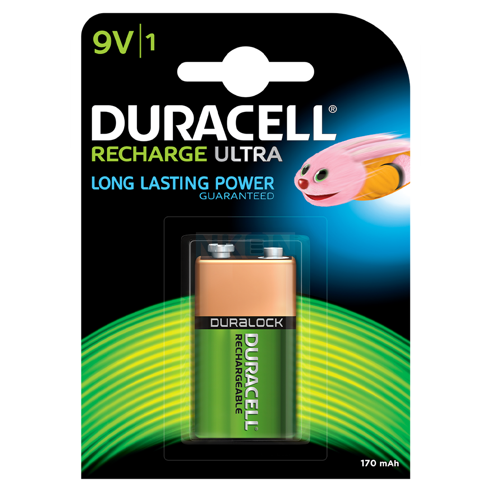 RECHARGEABLE BATTERY NI-MH 9V DURACELL