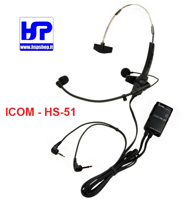 ICOM - HS-51 - HEADSET / MIC WITH VOX/PTT/TOT