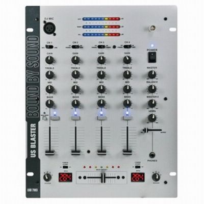 US BLASTER - USB 7003 - DJ MIXER 4 CHANNEL