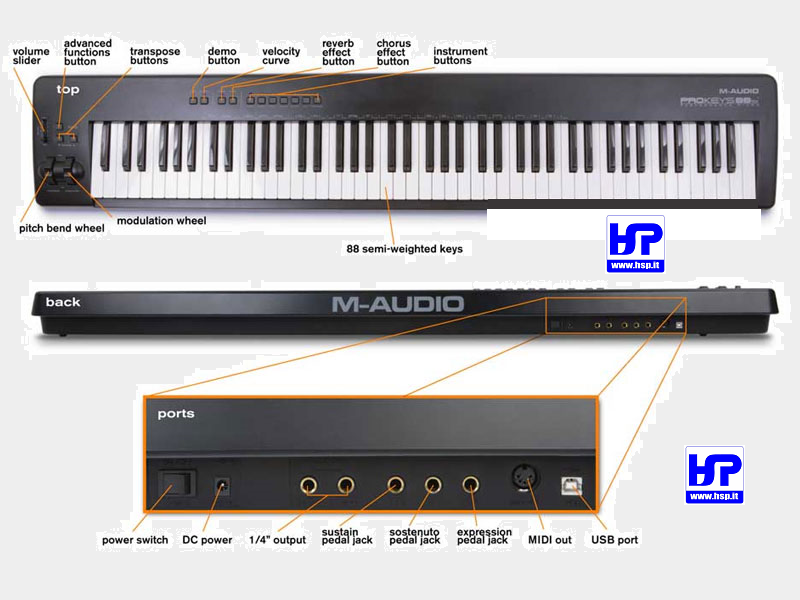 M-AUDIO - PROKEYS 88SX - 88 KEYS MIDI PIANO