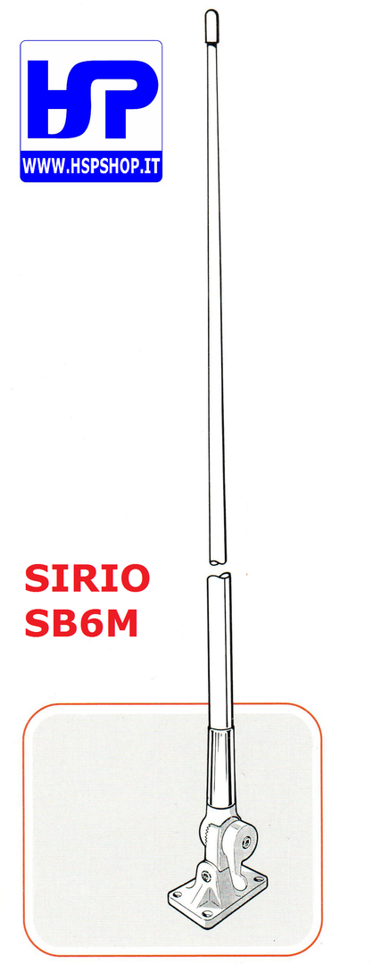 SIRIO - SB6M - MARINE ANTENNA 156-164 MHz