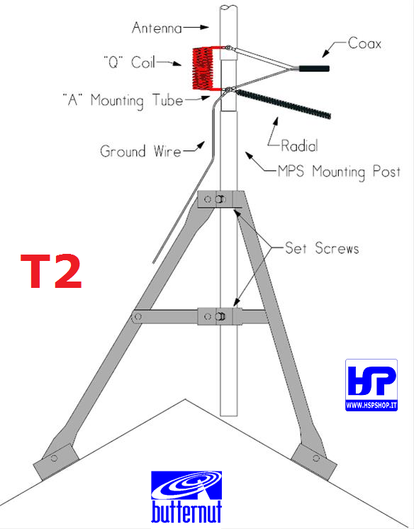BUTTERNUT - T2 - TRIPOD TOWER FOR ANTENNAS