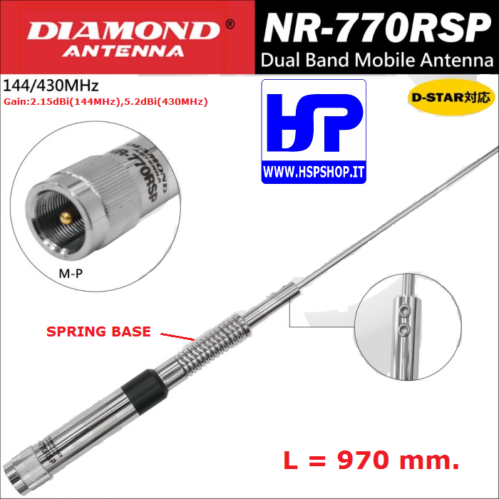 DIAMOND - NR-770RSP - DUAL BAND 144/430 MHz