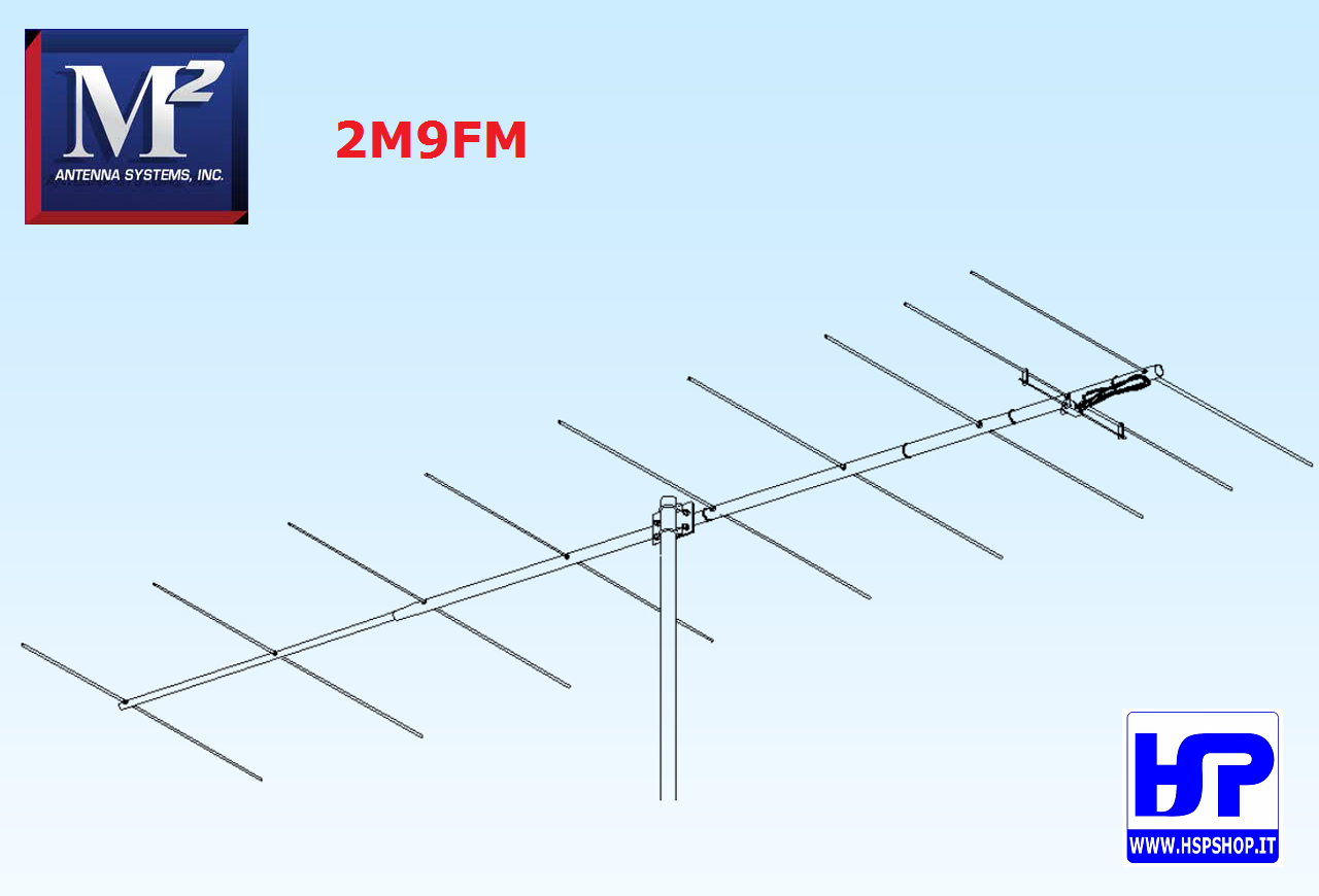 M2 - 2M9FM - 9 ELEMENTI VHF 145-148 MHz