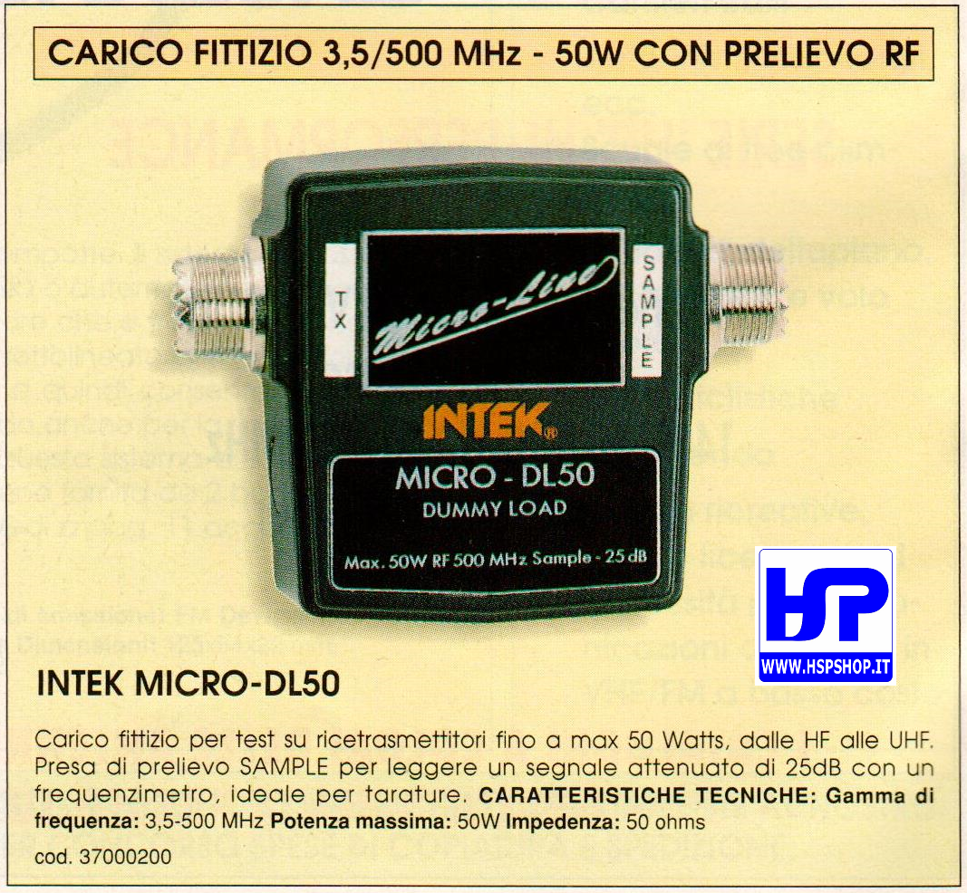 INTEK - MICRO-DL50 - CARICO FITTIZIO