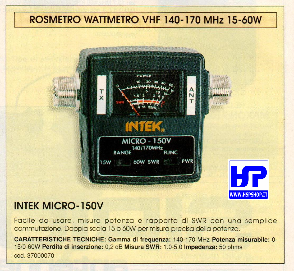 INTEK - MICRO-150V - VHF SWR/WATTMETER