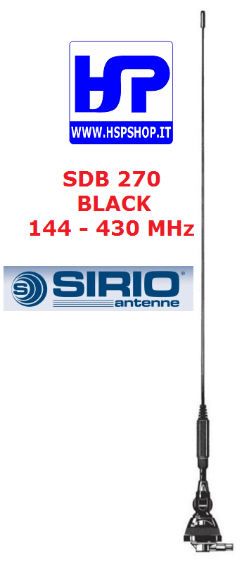 SIRIO - SDB 270 BLACK - DUAL BAND 144-430 MHz