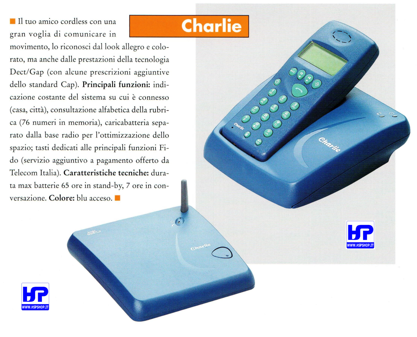 TELECOM - CHARLIE - TELEFONO CORDLESS