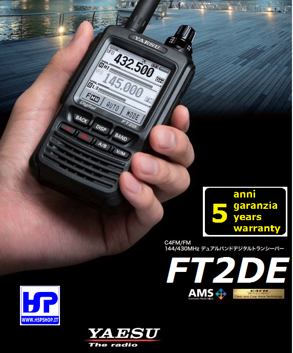 YAESU - FT2DE - HANDHELD VHF/UHF C4FM/FM 5W