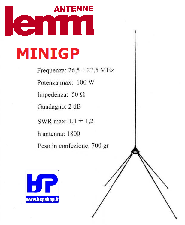 LEMM - MINIGP -  MINI ANTENNA G.P. 27 MHz
