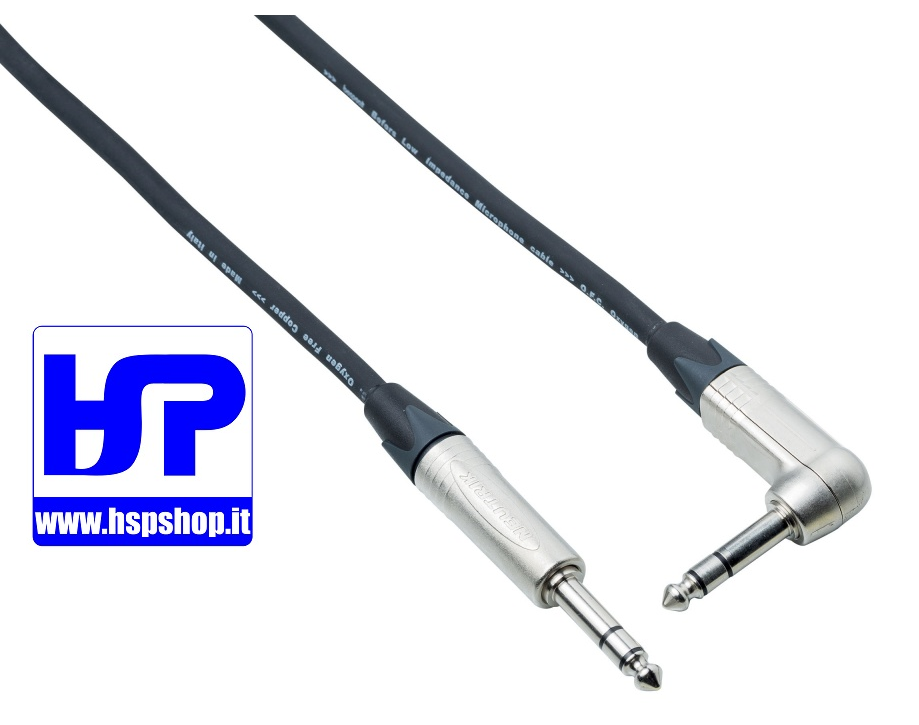 NCSP300 -JACK 90°/JACK 6,3mm STEREO PRO CABLE