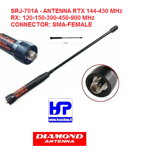 DIAMOND - SRJ-701A -ANTENNA 144/430 MHz SMA-F