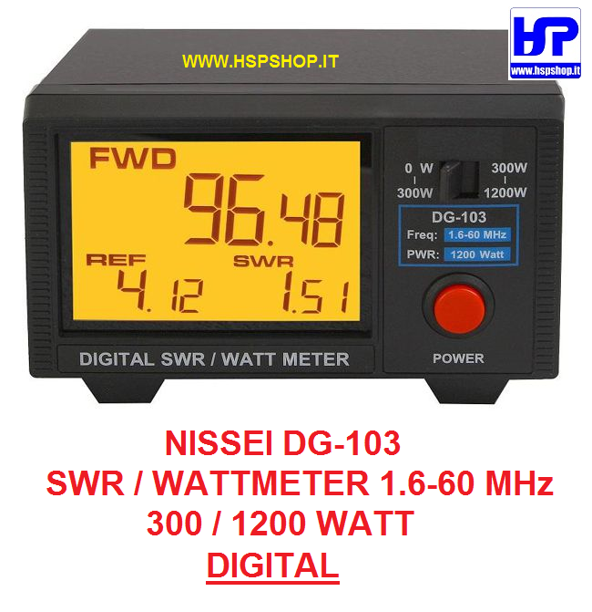 NISSEI - DG103 - DIGITAL SWR/WATTMETER 1.6-60