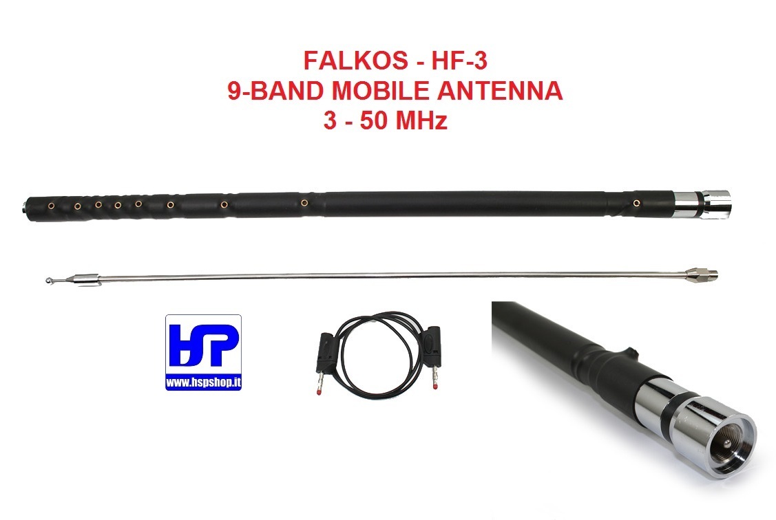 FALKOS - HF-3 - 3-50 MHz MOBILE ANTENNA